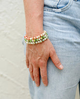 colourful bracelet, beautiful bracelets, retro style, enamel and freshwater pearl bracelets, stacking bracelets, elastic bracelets, stretchy bracelets